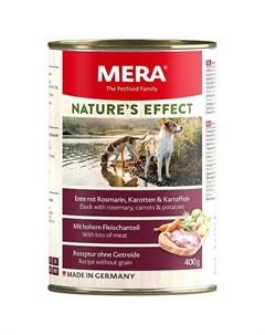 Mera narures effect nassfutter консервы для собак утка с розмарином морковью и картофелем 0 400 кг Mera