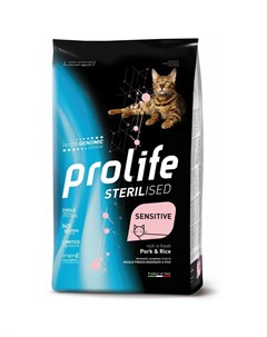 Sterilised Sensitive сухой корм для кошек кастрированных и стерилизованных с свининой и рисом Prolife