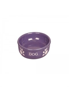 Миска керамическая с надписью Dog фиолетовая 460 мл Nobby