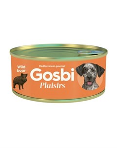 Влажный корм Plaisirs для взрослых собак с мясом дикого кабана 185 г Gosbi