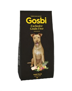 Сухой беззерновой корм Exclusive для взрослых собак всех пород с уткой 500 г Gosbi