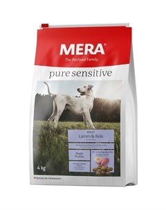 Сухой корм Pure Sensitive Adult Lamm Reis для взрослых собак с ягненком и рисом 4 кг Mera