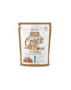 Care Cat Cocco Gourmand сухой корм для взрослых кошек гурманов с уткой и лососем 400 г Brit*