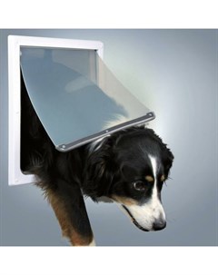 Дверца для собак с 2 функциями 30 8х38 см из пластика белого цвета Trixie
