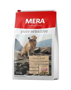 Сухой корм Pure Sensitive Senior Truthahn Reis для пожилых собак с индейкой и рисом Mera