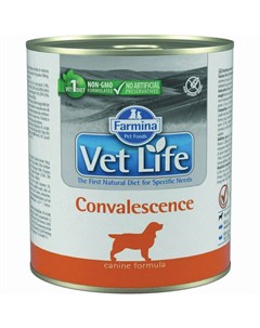 Влажный корм Vet Life Convalescence для собак в восстановительный и послеоперационный период с куриц Farmina
