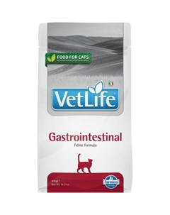 Vet Life Natural Diet Cat Gastro intestinal сухой корм для кошек с проблемами ЖКТ 400 г Farmina