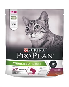 Sterilised сухой корм для стерилизованных кошек и кастрированных котов с высоким содержанием утки и  Pro plan