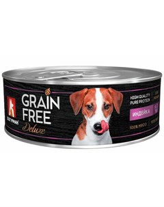 Grain Free Deluxe влажный корм для собак беззерновой с индейкой кусочки в желе в консервах 100 г Зоогурман