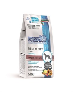 Сухой корм Medium Diet для взрослых собак средних пород из ягненка с микрокапсулами 1 5 кг Forza10