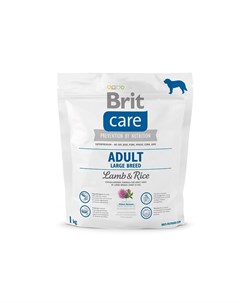 Care Adult Large Breed сухой корм для взрослых собак крупных пород с ягненком и рисом 1 кг Brit*