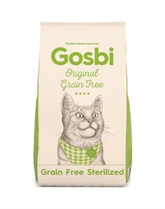Сухой беззерновой корм Original Cat Grain Free Sterilized для стерилизованных кошек с курицей 3 кг Gosbi