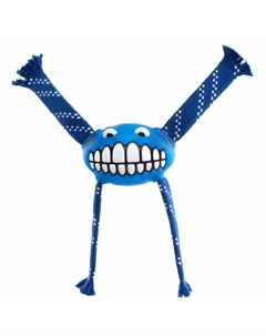 Игрушка для собак Flossy Grinz L с принтом зубы и пищалкой синяя 240 мм Rogz