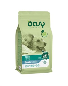 Dry Dog Adult Large сухой корм для взрослых собак крупных пород с ягненком Oasy