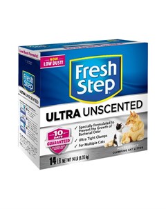 Наполнитель Ultra Unscented комкующийся без ароматизатора 6 35 кг Fresh step
