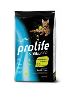 Sterilised Grain Free беззерновой сухой корм для кошек кастрированных и стерилизованных с перепелкой Prolife