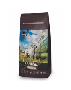 Large Breed Dog полнорационный сухой корм для щенков крупных пород с ягненком и рисом Landor