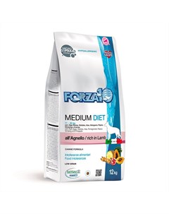 Сухой корм Medium Diet для взрослых собак средних пород из ягненка с микрокапсулами Forza10
