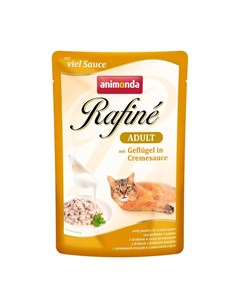 Rafine Soupe Adult влажный корм для кошек с домашней птицей кусочки в сливочном соусе в паучах 100 г Animonda