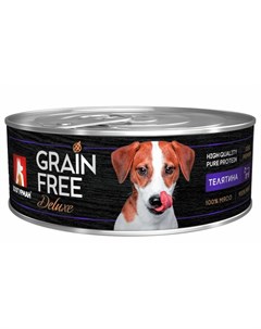 Grain Free Deluxe влажный корм для собак беззерновой с телятиной кусочки в желе в консервах 100 г Зоогурман