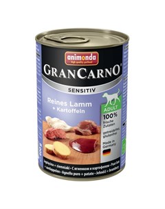 Gran Carno Sensitiv влажный корм для собак с чувствительным пищеварением фарш из ягненка и картофеля Animonda