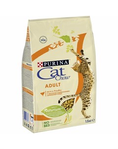 Сухой корм для взрослых кошек с высоким содержанием домашней птицы 1 5 кг Cat chow