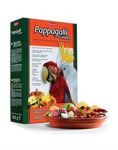 Корм Grandmix pappagalli для крупных попугаев комплексный основной 0 6 кг Padovan