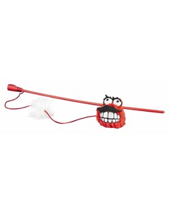 Catnip Fluffy Magic Stick Red игрушка дразнилка для кошек в виде удочки с плюшевым мячом красная Rogz