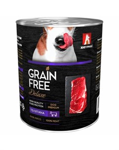 Grain Free Deluxe влажный корм для собак беззерновой с телятиной кусочки в желе в консервах 350 г Зоогурман