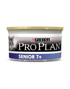 Adult 7 влажный корм для кошек старше 7 лет мусс с тунцом в консервах 85 г Pro plan