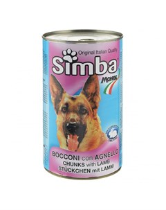 Dog консервы для собак кусочки ягненок 1 2 кг х 12 шт Simba