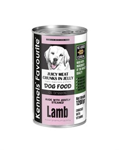 Влажный корм Kennels Favourite Canned Food Lamb для взрослых собак всех пород с кусочками ягненка в  Kennels` favourite