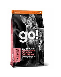 Сухой беззерновой корм GO Carnivore GF Salmon Cod для собак всех возрастов c лососем и треской 5 45  Go! natural holistic