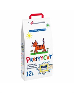 PrettyCat наполнитель древесный для кошачьих туалетов Wood Granules Prettycat