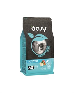 Dry Cat Grain Free сухой корм для котят беременных и кормящих кошек беззерновой с рыбой Oasy
