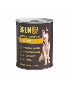Brunch влажный корм для взрослых собак с рубцом в консервах 850 г Brunch