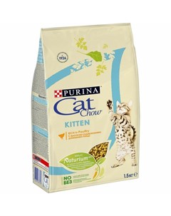 Сухой корм для котят с высоким содержанием домашней птицы 1 5 кг Cat chow