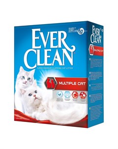 Наполнитель Multiple Cat комкующийся для нескольких кошек в доме Ever clean