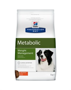 Prescription Diet Dog Metabolic сухой корм для собак для снижения и контроля веса диетический с кури Hill`s