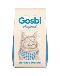 Сухой корм Original Cat Sterilized Hairball для стерилизованных кошек с курицей для выведения шерсти Gosbi