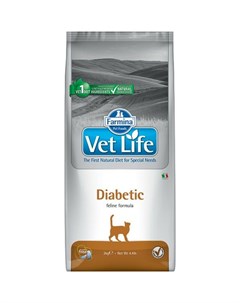Vet Life Cat Diabetic ветеринарный диетический сухой корм для взрослых кошек с заболеванием сахарног Farmina
