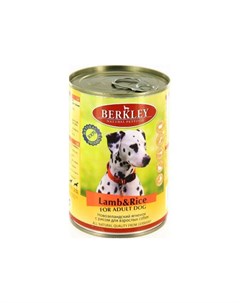 Adult Dog Lamb Rice паштет для взрослых собак с натуральным мясом ягнёнка рисом и ароматным бульоном Berkley