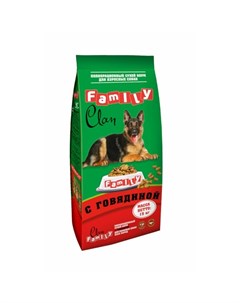 Family сухой корм для собак всех пород с говядиной 15 кг Clan