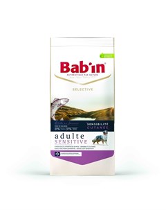 Сухой корм babin selective adulte sensitive для взрослых собак с чувствительным пищеварением с лосос Bab'in
