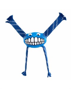 Игрушка для собак Flossy Grinz M с принтом зубы и пищалкой синяя 210 мм Rogz