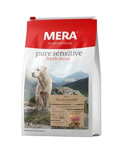 Сухой корм Pure Sensitive Adult Rind Kartoffel High Protein для взрослых собак с говядиной и картофе Mera