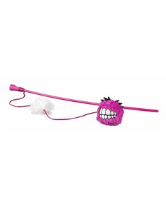 Catnip Fluffy Magic Stick Pink игрушка дразнилка для кошек в виде удочки с плюшевым мячом розовая Rogz