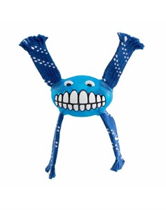 Игрушка для собак Flossy Grinz S с принтом зубы и пищалкой синяя 165 мм Rogz