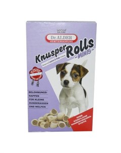 Dr Alders Knusper Rolls Mini лакомство для щенков и собак мелких пород с ягненком и рисом печенье 50 Dr. alder's