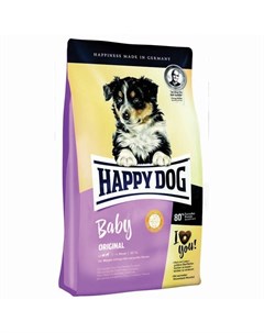 Baby Original полнорационный сухой корм для щенков средних и крупных пород до 6 месяцев 10 кг Happy dog